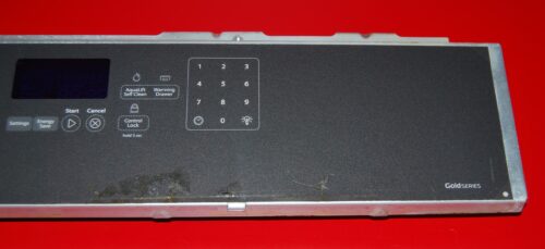 Part # W10678666 | W10340317 Whirlpool Gas Touch Panel And Board (used, overlay fair - Gray)
