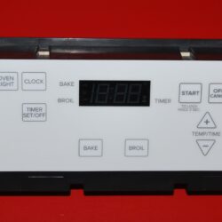 Part # W10833987 - Whirlpool Board Control (used, overlay fair - White)