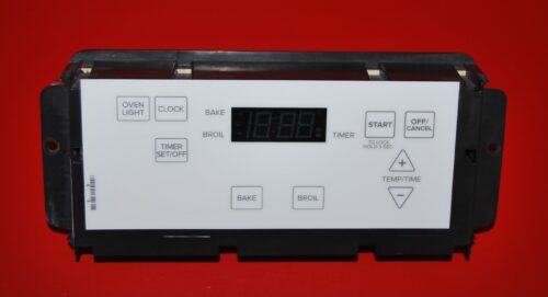 Part # W10833987 - Whirlpool Board Control (used, overlay fair - White)