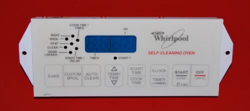 Part # 6610273 | 8273749 - Whirlpool Gas Oven Control Board (used, overlay fair - Yellow)