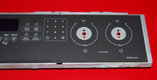 Part # W10705602 | W10705788 Whirlpool Oven Control Panel And Board (used, overlay fair - Dark Gray)