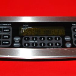 Part # WB36T10740 | WB27T01406 | 164D4779P009 GE Oven Control Panel And Board (used, overlay fair - Stainless Steel/Black)
