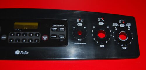 Part # WB27T10705 | WB27T10502 | 191D3159P134 GE Oven Control Panel And Board (used, overlay fair - Black)
