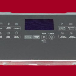 Part # W10730777 | W10340308 Whirlpool Oven Control Panel And Board (used, overlay fair - Dark Gray)