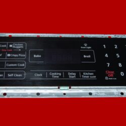 Part # DG34-00014A | DE92-03045B | Samsung Oven Switch Membrane and Control Board (overlay fair - Black)
