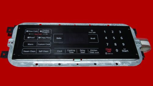 Part # DG34-00014A | DE92-03045B | Samsung Oven Switch Membrane and Control Board (overlay fair - Black)