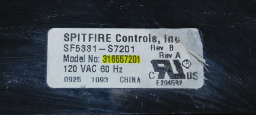 Part # 316557201 - Frigidaire Gas Oven Control Board (used, overlay fair - Bisque)