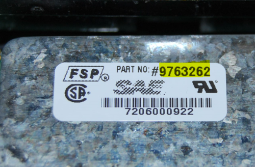 Part # 9763262 | W10110451 Whirlpool Gas Oven Control Panel And Board (used, overlay good - Black)