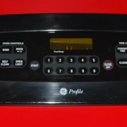 Part # WB27T10705 | WB27T10502 | GE Oven Control Panel and Control Board (overlay fair - Black)