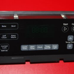 Part # W10834012 - Whirlpool Oven Control Board (used, overlay fair - Black)
