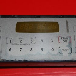 Part # WB27K10245 | 183D9817G005 - GE Gas Oven Control Board (used, overlay poor - Silver)
