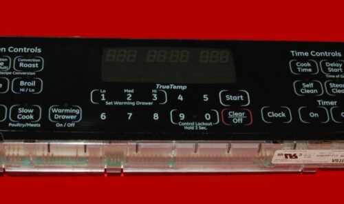 GE Oven Control Board Part - 164D8496G003 | WB27T11351 (overlay fair - Black)
