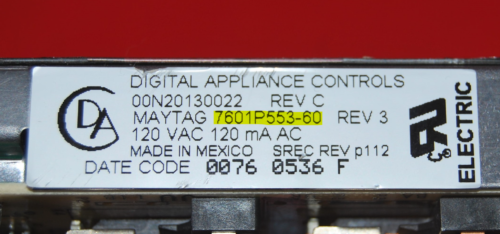 Part # WP5701M556-60 | 7601P553-60 - Maytag Oven Control Board (used, overlay poor - Black)