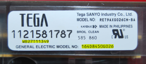 Part # WB27T11349 | 164D8450G026 - GE Oven Control Board (used, overlay excellent - White)