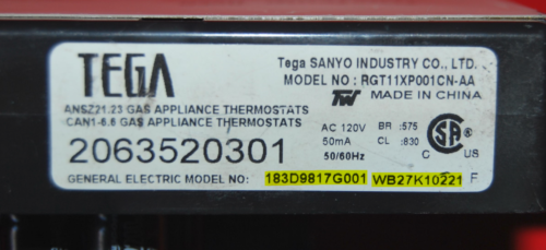 Part # WB27K10221 | 183D9817G001- GE Gas Oven Control Board (used, overlay fair - Bisque)