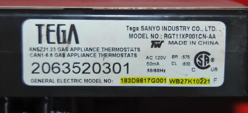 Part # WB27K10221 | 183D9817G001- GE Gas Oven Control Board (used, overlay fair - Bisque)