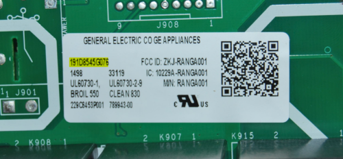 Part # WB27X33125 | 191D8545G076 - GE Oven Control Board (used, overlay fair - Black)