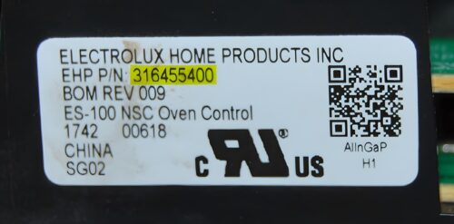 Part # 5304518660 | 316455400 | Frigidaire Oven Control Board (overlay excellent - White)