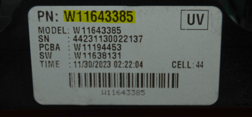 Part # W11461190 | W11643385 - Whirlpool Dryer Control Board (used)