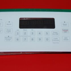 Part # WB27X20512 | WB27X25341 | 164D8496G030 GE Gas Oven Switch Membrane And Board (used, overlay good - White)