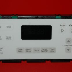 Part # W10348710 - Whirlpool oven Control Board (used, overlay good - White)
