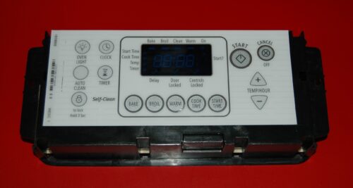 Part # W10108180 - Whirlpool Oven Control Board (used, overlay fair - White)