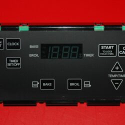 Part # W10556708 - Whirlpool Gas Oven Control Board (used, overlay very good - Black)