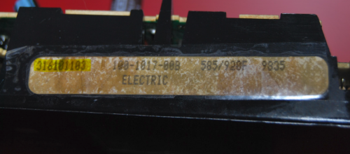 Part # 316101103 - Frigidaire Oven Control Board (used, overlay fair - Black)