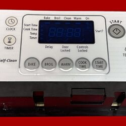Part # WPW10108190 | W10108180 | Whirlpool Gas Oven Control Board (overlay good - White)