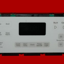 Part # W10348710 - Whirlpool oven Control Board (used, overlay good - White)