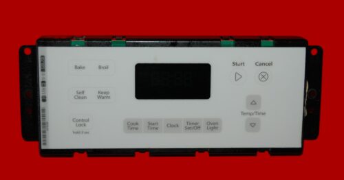 Part # W10348710 - Whirlpool oven Control Board (used, overlay good - White)