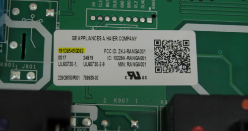 Part # WB27X29062 | 191D8545G062 - $GE Oven Control Board (used, overlay fair - Dark Gray)