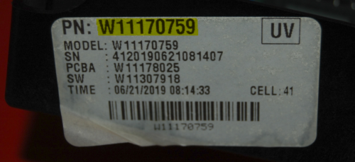 Part # W11170759 - Whirlpool Dryer Control Board (used)