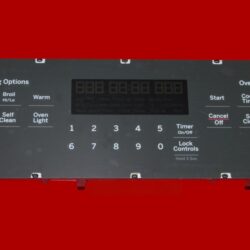 GE Oven Control Board - Part # 191D8545G062 | WB27X29062 (overlay fair - Dark Gray)