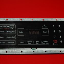 Part # DE41-00376A - $Samsung Switch Membrane And Oven Control Board (used, overlay fair - Black)