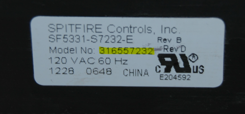 Part # 316557232 - Frigidaire Oven Control Board (used, overlay poor - Yellow)