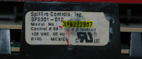 Part # 316222907 - Frigidaire Oven Control Board (used, overlay near mint - Black)
