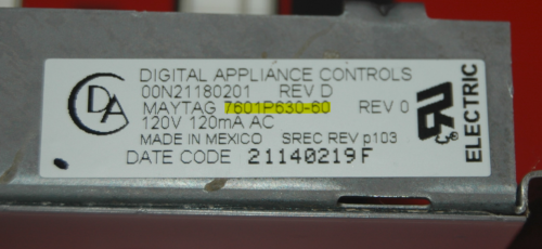 Part # 5701M403-60 | 7601P630-60 - Maytag Oven Control Board (used, overlay good - White)