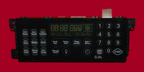 art # 316462803 - Frigidaire Gas Oven Control Board (used, overlay good - Black - Broken Tab)