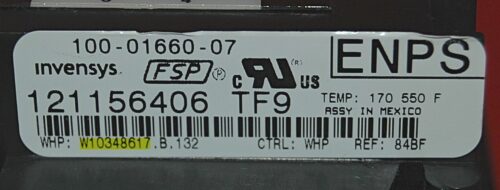 Part # W10813969 | W10348617 | Whirlpool Oven Control Board (overlay good - Black)