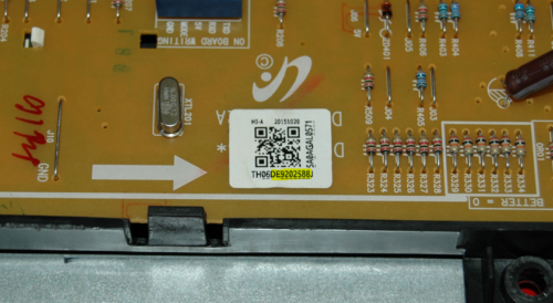 Part # DG34-00027B | DE92-02588J - $Samsung Gas Oven Switch Membrane And Board (used, overlay fair - Black)