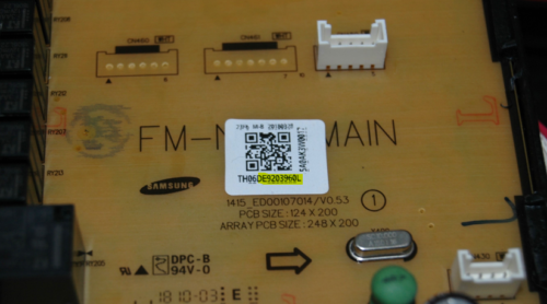 Part # DG96-00559A | DE92-03960L - $Samsung Oven Touchpad And Control Board (used, overlay fair - Black)