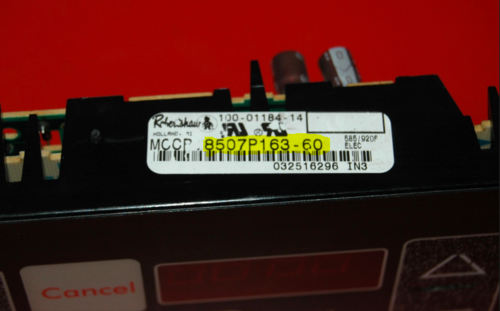 Part # 8507P163-60 - $Maytag Oven Control Board (used, overlay fair - Black)