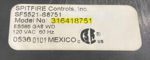 Part # 5303935250 | 316418751 | Kenmore Elite Gas Oven Control Board And Touch Panel (overlay good - White)