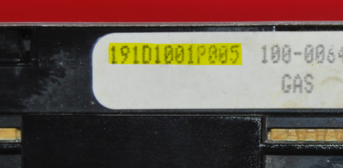 Part # WB27T10083 | 191D1001P005 - GE Gas Oven Control Board (used, overlay good - Almond)