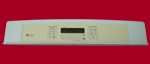 Part # WB36T10555 | WB27T10399 - $GE Oven Control Board And Panel (used, overlay good - yellow)
