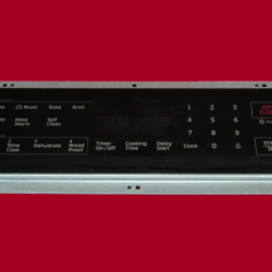 Part # DG34-00027B | DE92-02588J - $Samsung Gas Oven Switch Membrane And Board (used, overlay fair - Black)