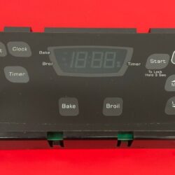 Part # W10183056 - $69 Amana Gas Oven Control Board (used, overlay fair - Black)