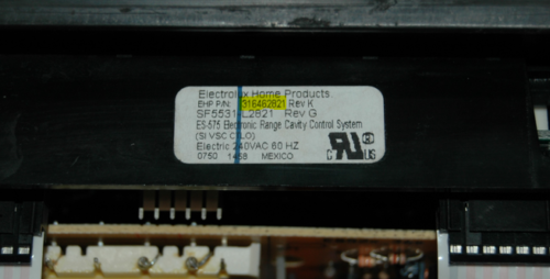 Part # 318335838 | 316462821 - $Kenmore Elite Oven Control Board And Touch Panel (used, overlay fair- Black)