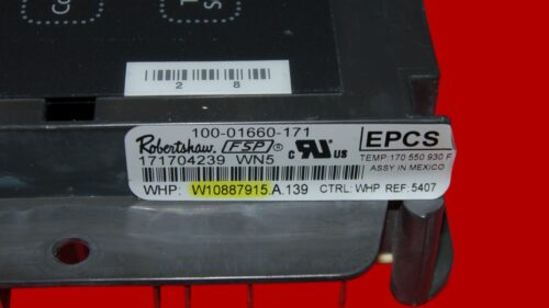 Whirlpool Oven Control Board W10887915 | W11122539 | OEM Used Tested (overlay good - Dark Gray)